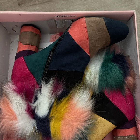 Colorful Patchwork Women's Boots - Picture 3 of 4